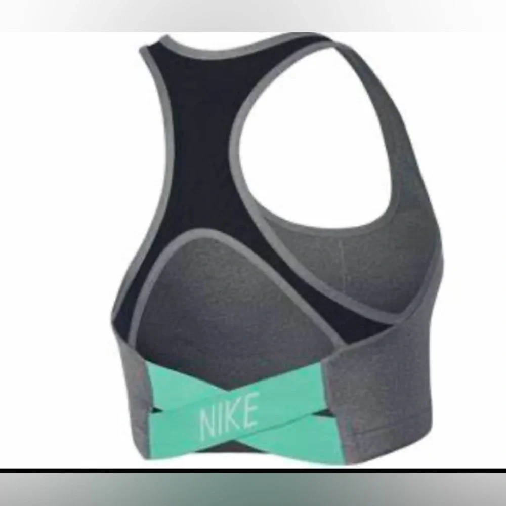 Nike Dri Fit Women’s Sz L Gray/Blue Classic Style Performance Sports‎ Bra